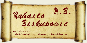 Mahailo Biskupović vizit kartica